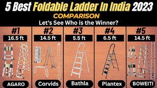 5 Best Ladder in India 2023  AGARO vs Corvids vs Bathla vs Plantex vs BOWEITI Ladder Comparison [upl. by Atteloj]