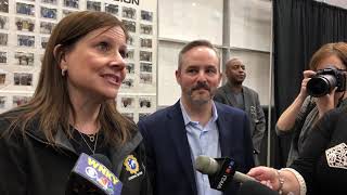 GM Chairman and CEO Mary Barra Answers Questions About Corvette Plant Addition of 2nd Shift [upl. by Wester227]