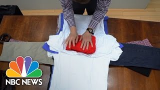 Bundle Packing For Wrinkle Free Clothes  CarryOn  NBC News [upl. by Maiocco]