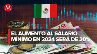 ¡Aumento a salario mínimo 2024 AMLO da a conocer de cuánto será el incremento [upl. by Ylram319]