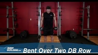 Bent Over Two Dumbbell Row  Back Exercise  Bodybuildingcom [upl. by Eatnuahc76]