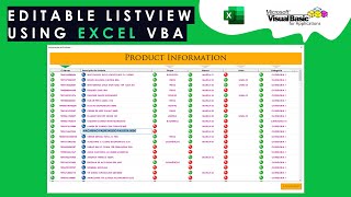 Editable ListView VBA [upl. by Arikahs]