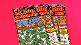 WORDS ON WED 151 TWO 20 5M CROSSWORD CASH Florida Lottery Scratch Tickets [upl. by Fougere]