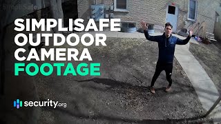 SimpliSafe Outdoor Camera  Sample Recordings [upl. by Irb]