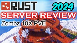 1 ZOMBZ 10X PVE  Kits  NPC Bases  Quick Smelt  Quick Recycle rustserverreview rustmodded [upl. by Amethist]