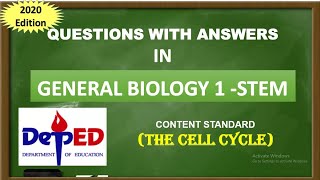 General Biology 1 STEM CELL CYCLE QUESTIONS WITH ANSWERS TEST REVIEW DepEd [upl. by Nage]