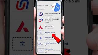 google pay me bank account kaise add kare How to add bank account in google pay shorts shortvideo [upl. by Derzon]