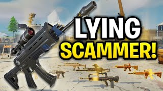 The Biggest Lying Scammer Ever Scams Himself Scammer Get Scammed Fortnite Save The World [upl. by Ididn]