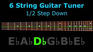 6 String Guitar Tuner  12 STEP DOWN [upl. by Anelav]