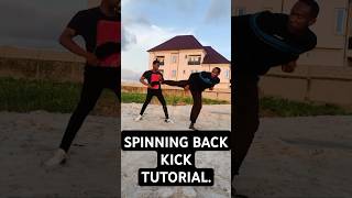 SPINNING BACK KICK TUTORIAL kickboxing ufc mma [upl. by Kris]