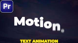 Smooth Text Animation in Premiere Pro [upl. by Pepito]