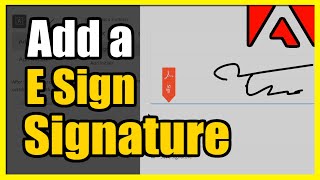 How to add a Signature to a PDF document on Windows 1011 PC Esign Tutorial [upl. by Aldis659]