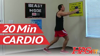 20 Min Cardio Shred Workout  HASfit Shredding Cardio Exercises at Home  Cardio Workouts [upl. by Mozes]