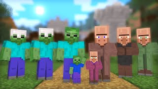 Zombie amp Villager Life Full Animation I  Minecraft Animation [upl. by Coveney982]