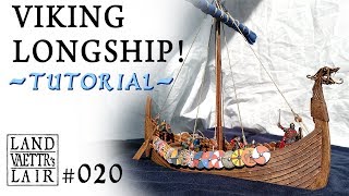 Crafting a Viking Longship tutorial for Tabletop RPG Wargaming [upl. by Dlareme]