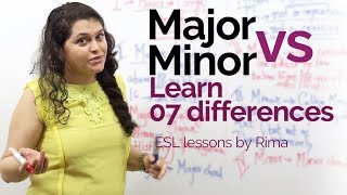 07 differences between Major amp Minor  Free English speaking lessons  Speak Fluent English [upl. by Ozner]