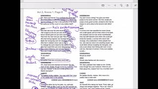 Othello Annotation Act 2 Scene 1 Part 2 [upl. by Jenny]