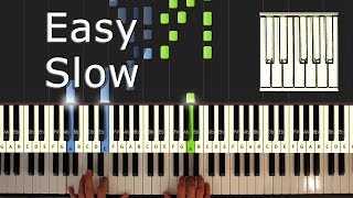 Yiruma  River Flows In You  SLOW  Piano Tutorial Easy  How to Play synthesia [upl. by Ninnette]