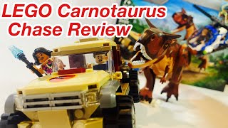 LEGO Jurassic World Carnotaurus Dinosaur Chase 76941 Review [upl. by Nywnorb]