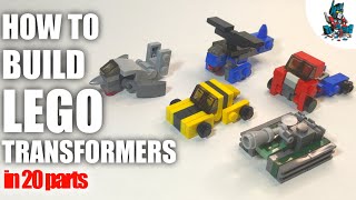 How to BUILD transformers in LEGO CAR TRUCK PLANE HELICOPTER TANKLEGO TIME GUIDE [upl. by Faubion5]