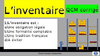 L’inventaire QCM corrigé logistics logistique inventaire [upl. by Esidnac]