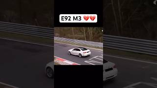 😭😭 e92 e92m3 bmw bmwm3 m3 f80 f80m3 trackday cars carcrashes supercar youtubeshorts [upl. by Wilmette569]