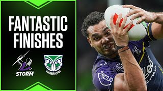 NRL 2024  Fantastic Finishes  Melbourne Storm v New Zealand Warriors  Round 2 2024 [upl. by Aliek]