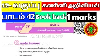 12th cs chapter 12 book back answers [upl. by Arriaet]