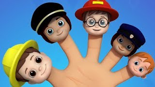 Community Helpers Finger Family Nursery Rhymes Songs For Children Baby Songs [upl. by Conant756]