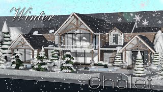 Bloxburg  realistic winter chalet speedbuild [upl. by Aivatahs201]