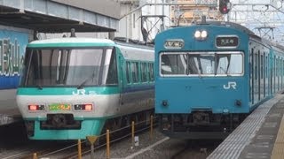 【駅撮】381系「スーパーくろしお」12号×103系「阪和線」和歌山駅 [upl. by Liv]