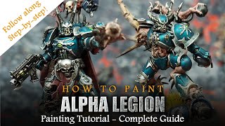 How to Paint Alpha Legion Chaos Space Marines Warhammer 40K Painting Tutorial [upl. by Jobyna]