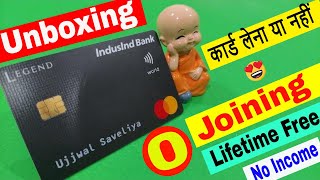 Indusind legend credit card unboxing  Benefits  Apply Trick indusind best credit card  Reviews [upl. by Nwahsid]