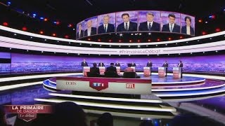 Primaire de la gauche  les candidats décrivent le bilan de Hollande en un mot [upl. by Wileen960]