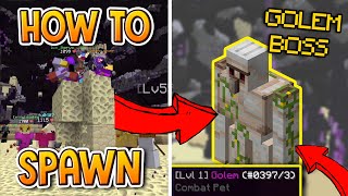 Hypixel Skyblock  HOW TO SPAWN THE GOLEM BOSS NEW UPDATE [upl. by Attiuqal]