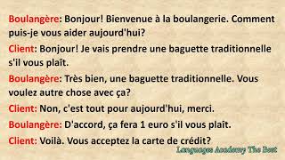 dialogue dans la boulangerieApprendre le français par les dialoguesfrench conversation [upl. by Erwin]