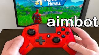 I Hacked a 10 AIMBOT Controller to Cheat in Fortnite [upl. by Caniff]