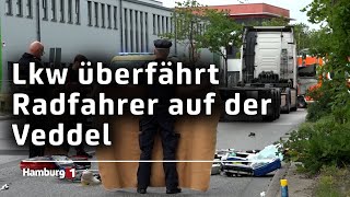 Auf der Veddel Radfahrer von einem LKW erfasst und überrollt [upl. by Sredna]