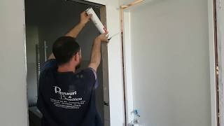 Come fissare porta interna con schiuma espansaHow to fix internal door with expanded foam [upl. by Rabelais]