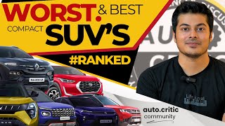 Top 5 worst sub compact SUV  Mahindra 3xo Brezza Nexon Venue autocritic 3xo [upl. by Huckaby]