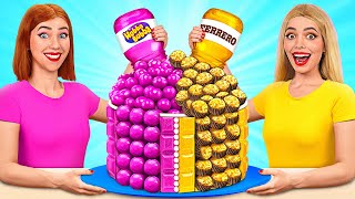 Gold vs Pink Food Challenge by Multi DO Smile [upl. by Jaco]