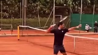 Roger Federer Practice Court level view Geneva Open  Day 3 [upl. by Assillim]