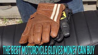 THE BEST MOTORCYCLE GLOVES IVE EVER OWNED Goldtop race stripe Gloves 7 year review old V new [upl. by Qerat]