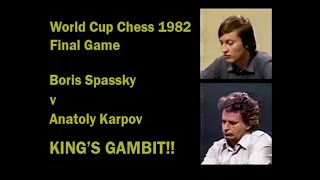 World Cup Chess 1982  GM Boris Spassky v GM Anatoly Karpov [upl. by Anitsirt]