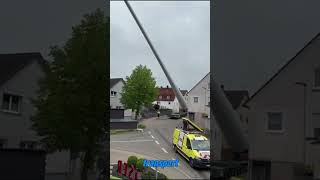 Incredible transport of wind turbine blades through narrow city streets [upl. by Roxie]