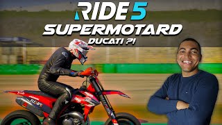 RIDE 5  DERNIER ENTRAINEMENT EN SUPERMOTARD EN DUCATI [upl. by Deys483]