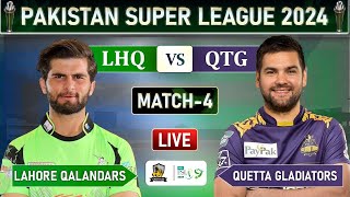 PSL 2024 LIVE LAHORE QALANDARS VS QUETTA GLADIATORS MATCH 4 LIVE SCORES  LQ vs QG LIVE MATCH  QG [upl. by Noraj740]