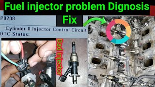 How to Diagnose and Fix Fuel Injector Problem Chevrolet Tahoe P0208 P0300 [upl. by Thetes]