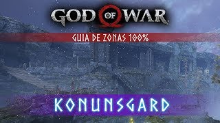 God of War Guia de Zonas 100  Konunsgard [upl. by Nyltyak]