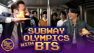 Subway Olympics with BTS  The Tonight Show Starring Jimmy Fallon [upl. by Jewell]